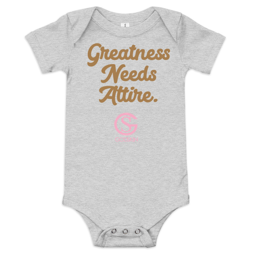 GODSKIN Greatness Needs Attire" Baby short sleeve one piece