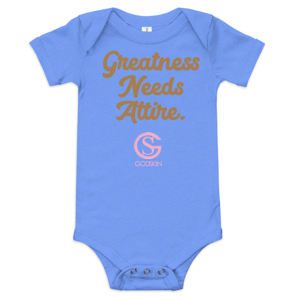 GODSKIN Greatness Needs Attire" Baby short sleeve one piece