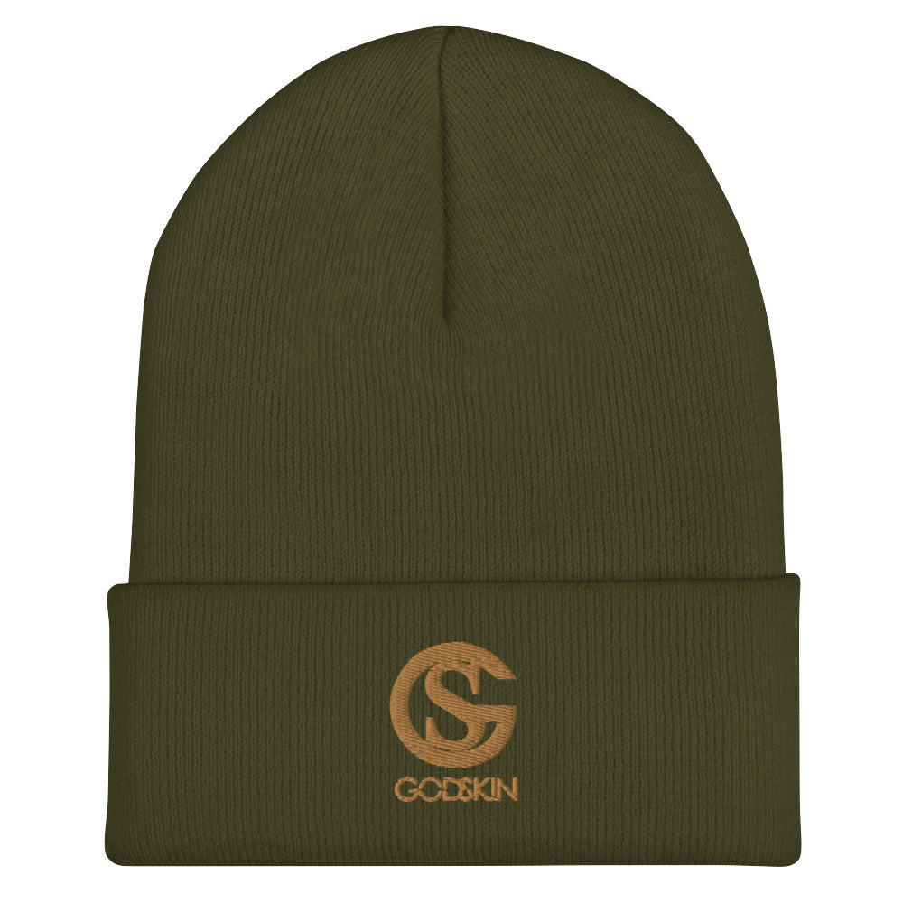 GODSKIN Nude Logo Cuffed Beanie
