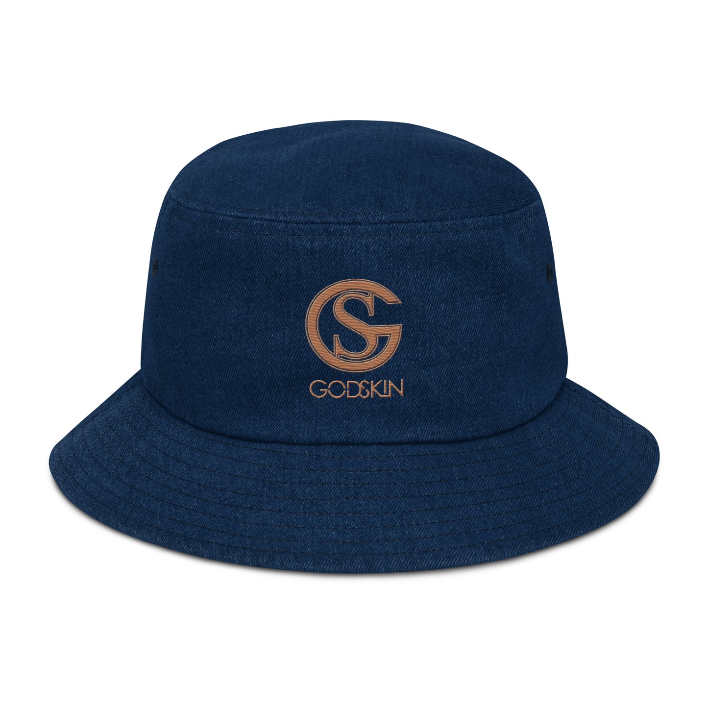 Godskin Embroidered Denim Bucket Hat