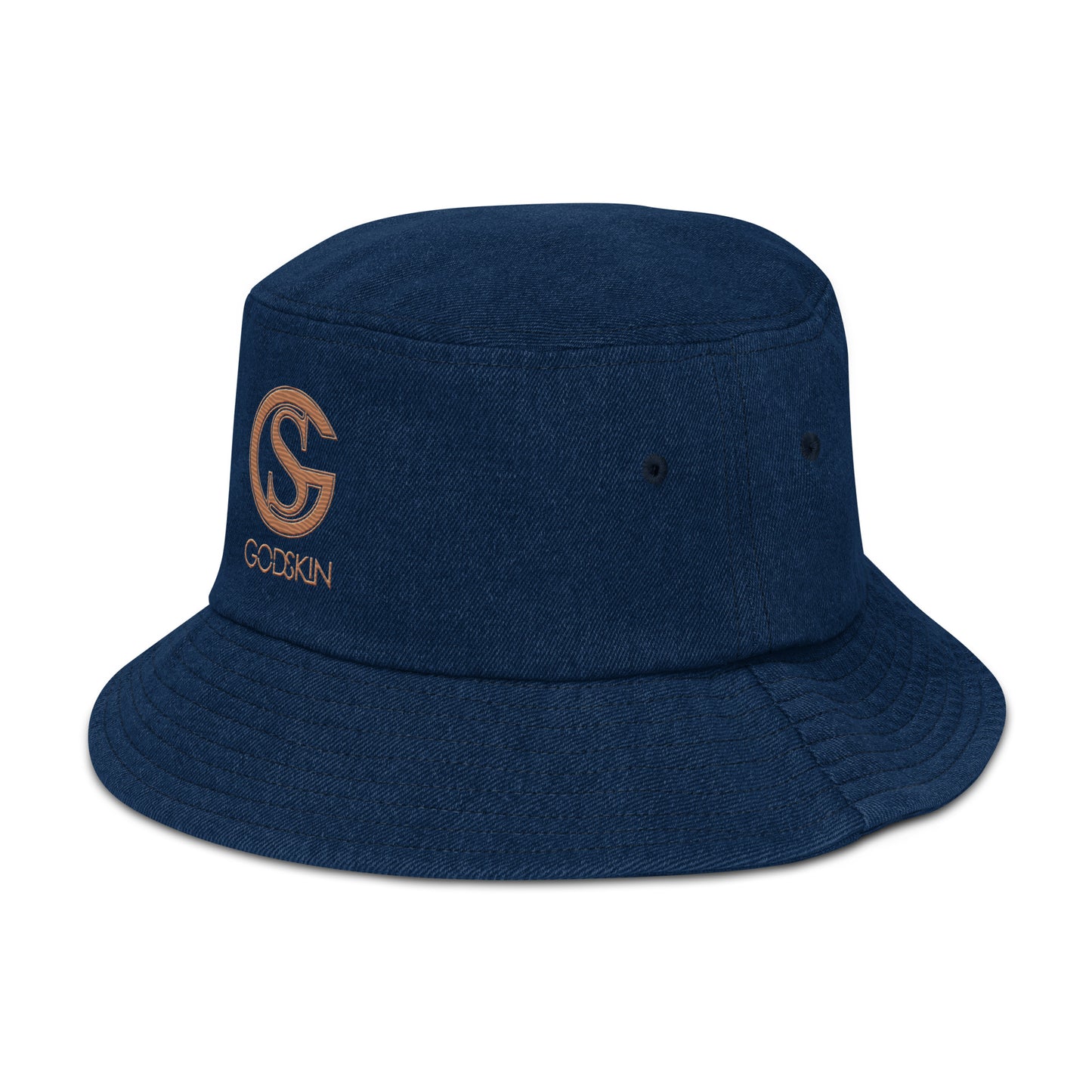 Godskin Embroidered Denim Bucket Hat