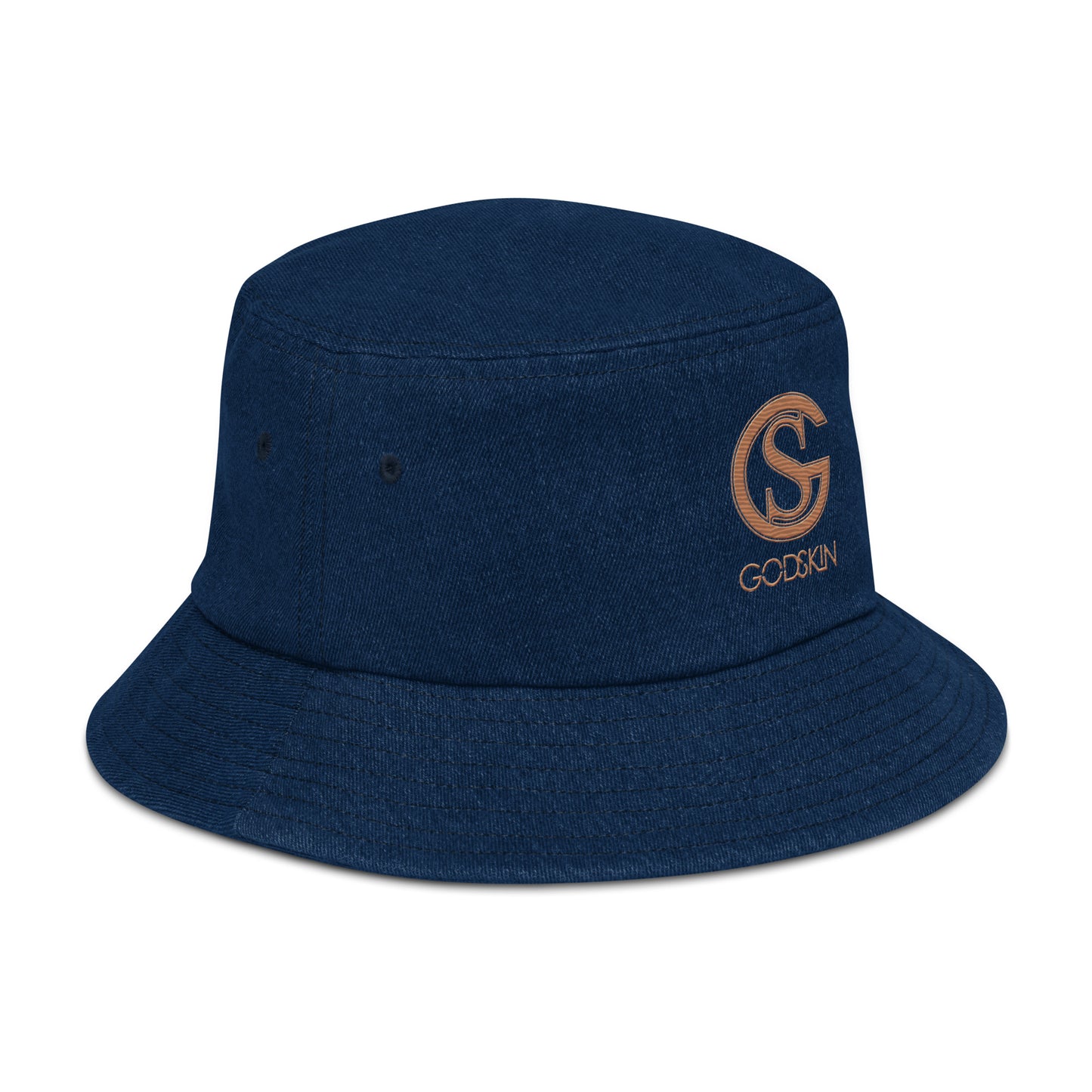 Godskin Embroidered Denim Bucket Hat
