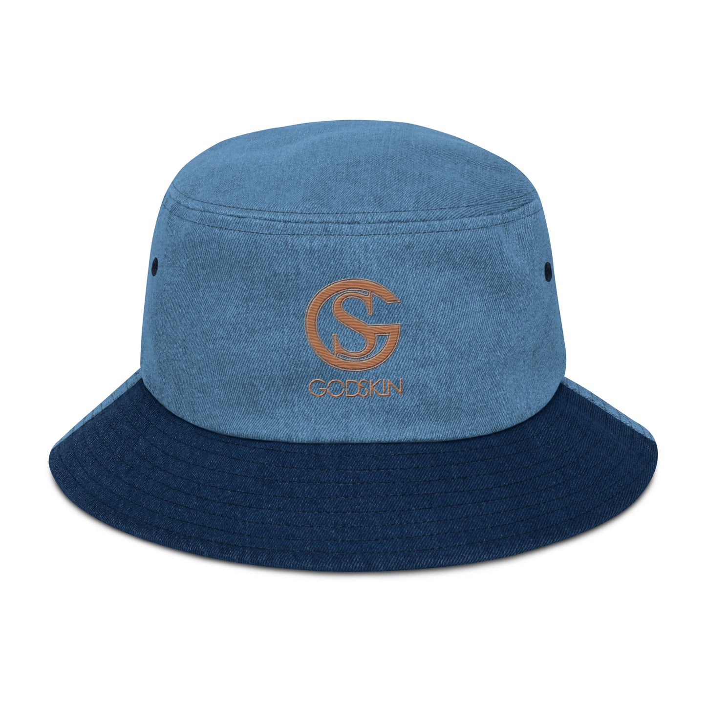 Godskin Embroidered Denim Bucket Hat