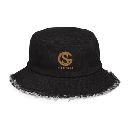Godskin Embroidered Custom Denim Bucket Hat