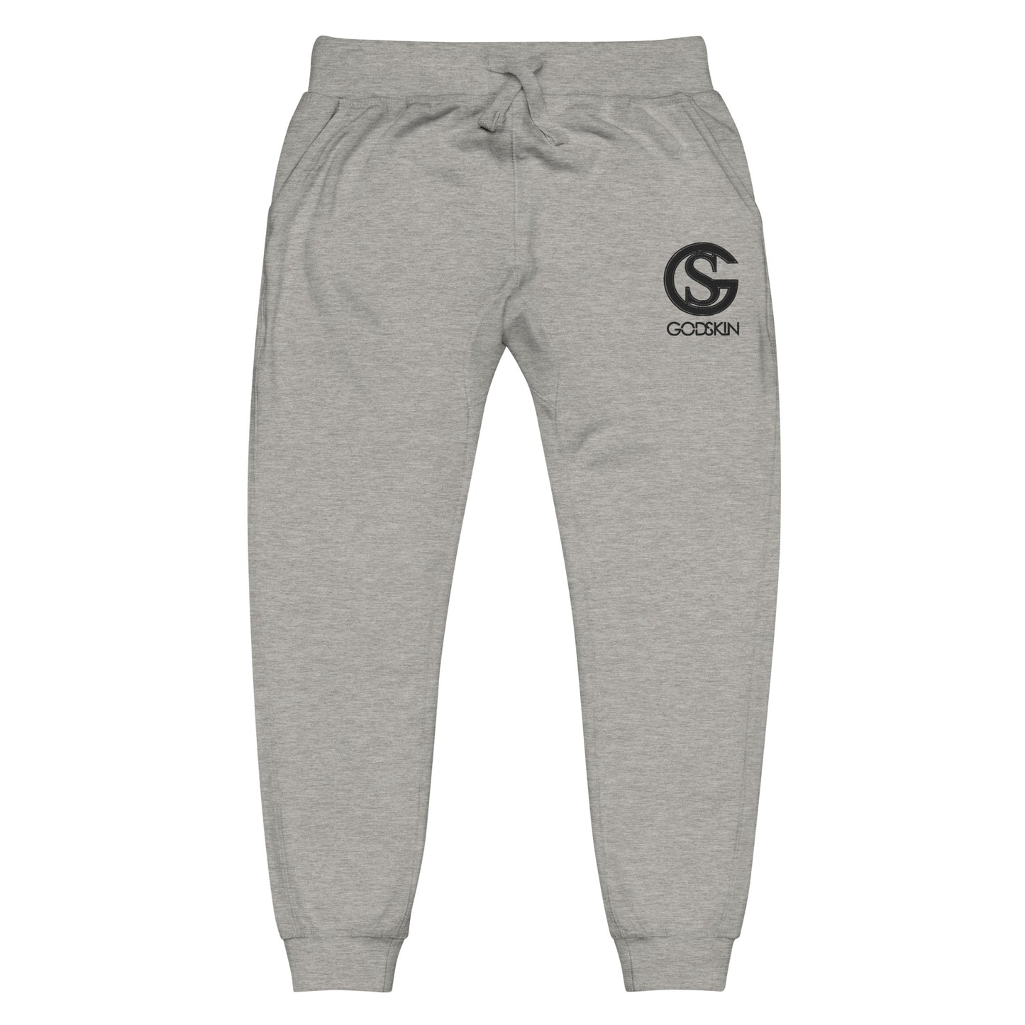 Godskin Custom Embroidered Logo(Black) Fleece Sweatpants