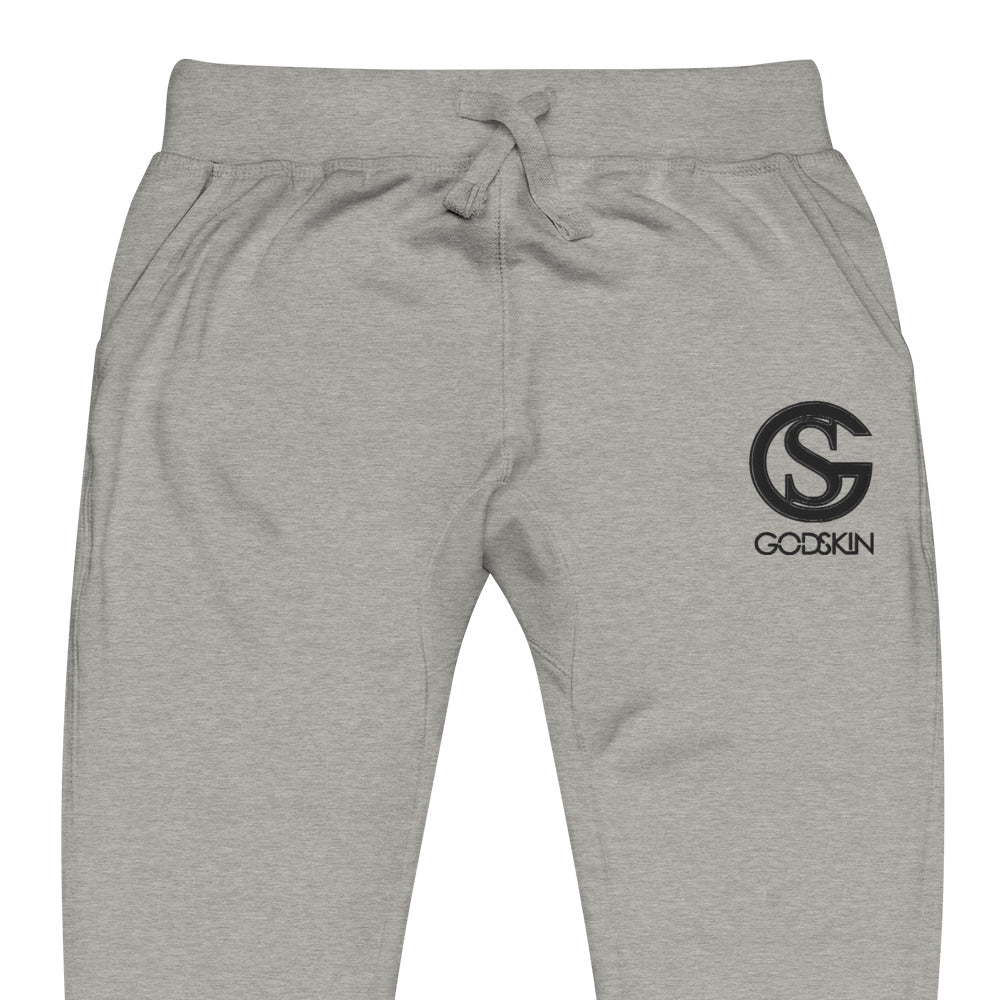 Godskin Custom Embroidered Logo(Black) Fleece Sweatpants
