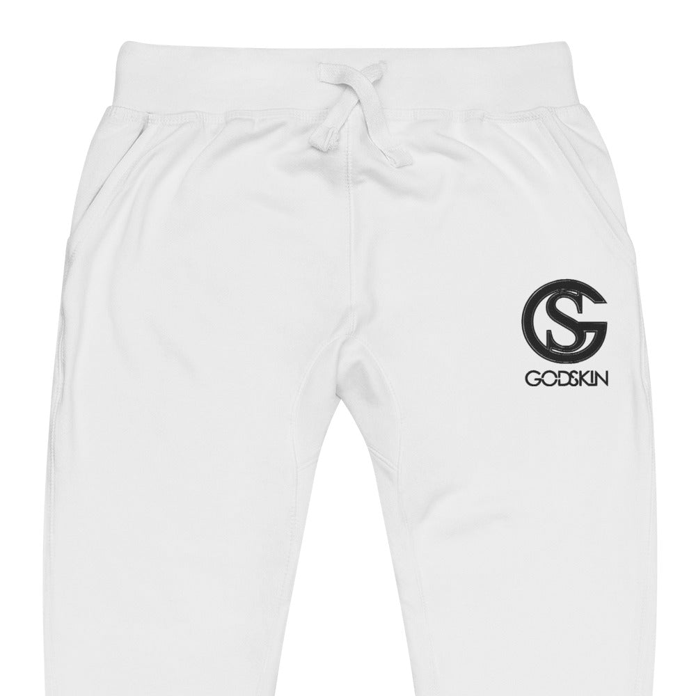 Godskin Custom Embroidered Logo(Black) Fleece Sweatpants