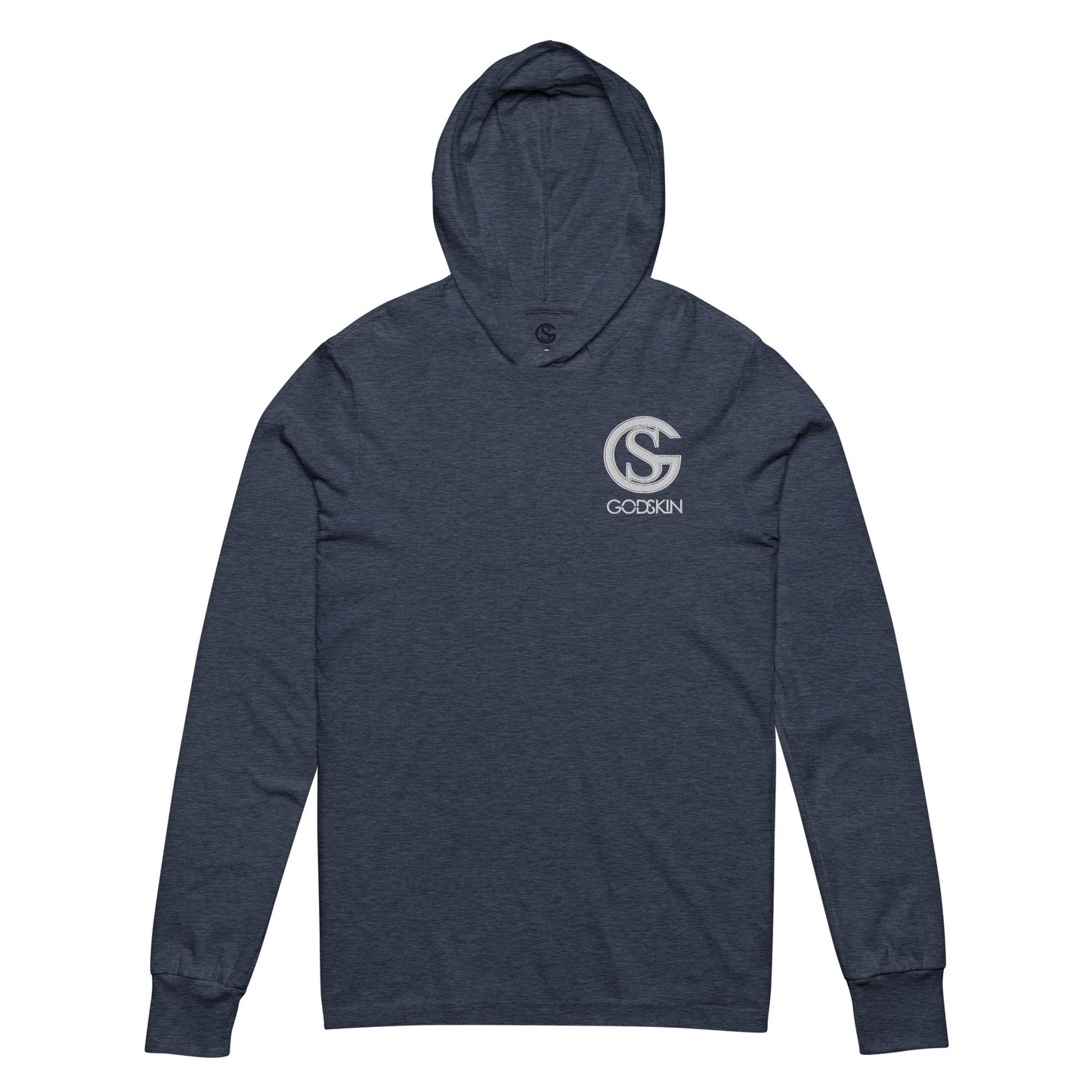 Godskin Embroidered (white) Logo Hooded Long-Sleeve Tee