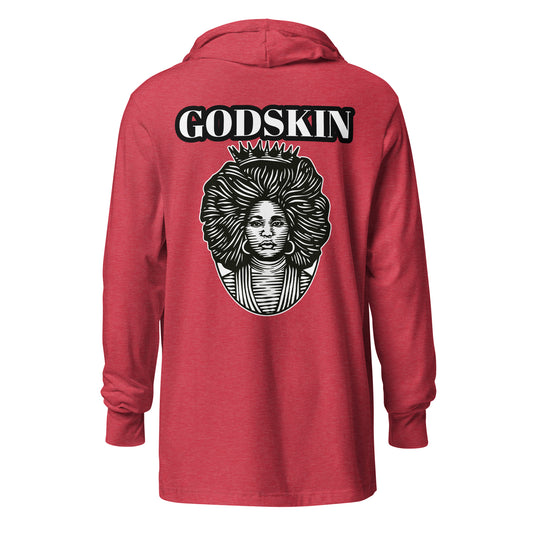Godskin Embroidered (white) Logo Hooded Long-Sleeve Tee
