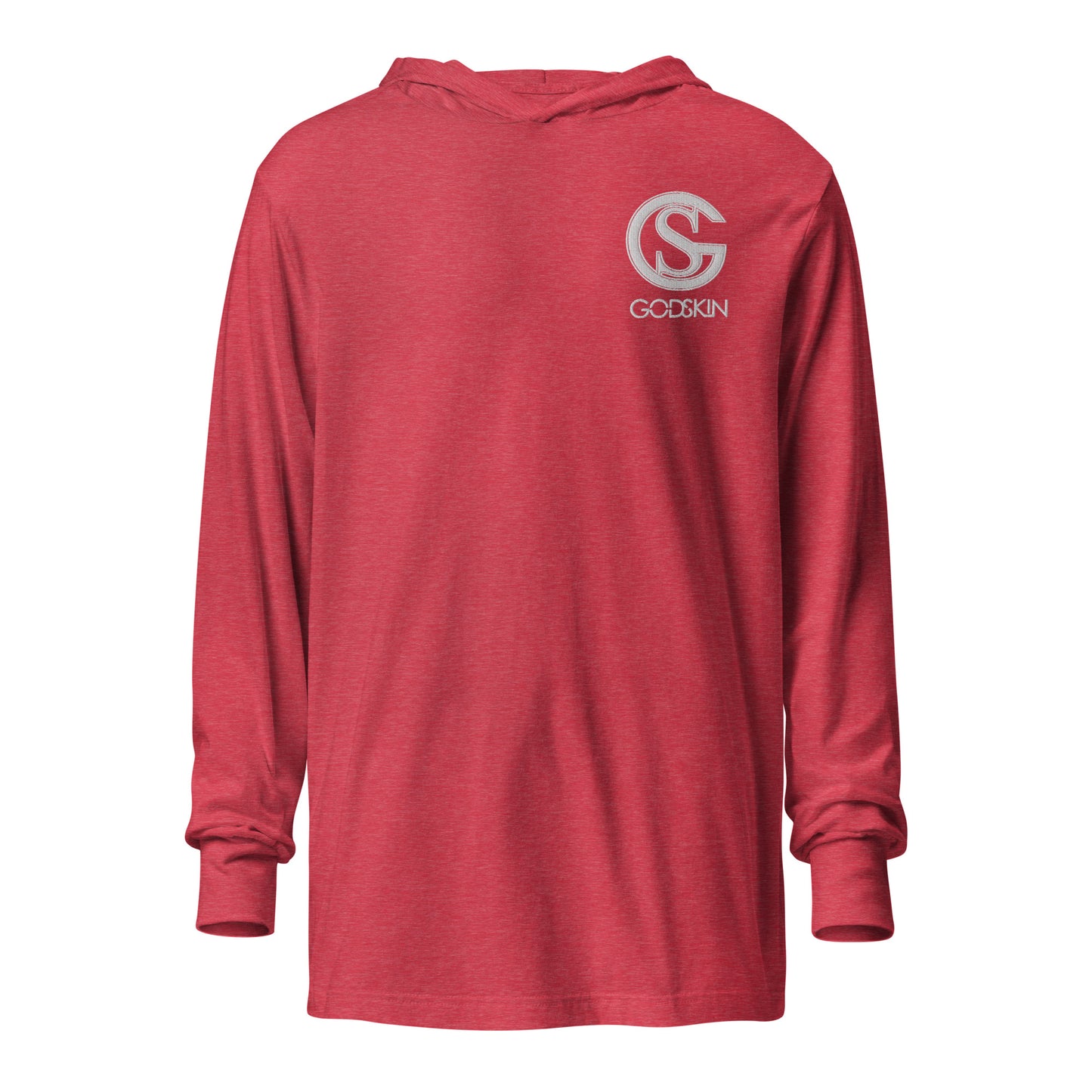 Godskin Embroidered (white) Logo Hooded Long-Sleeve Tee