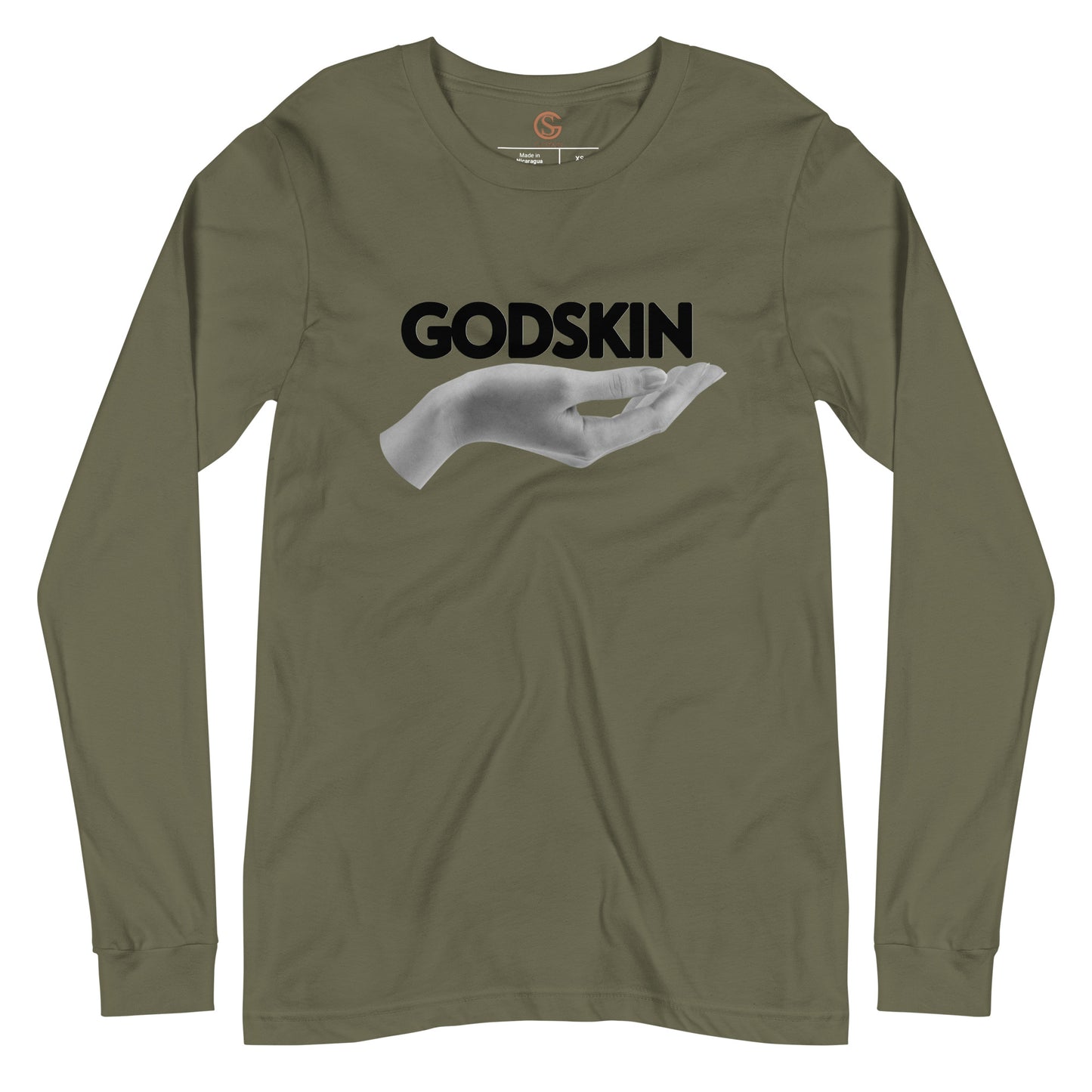 GODSKIN" Greatness Needs Attire." Custom Long Sleeve Tee