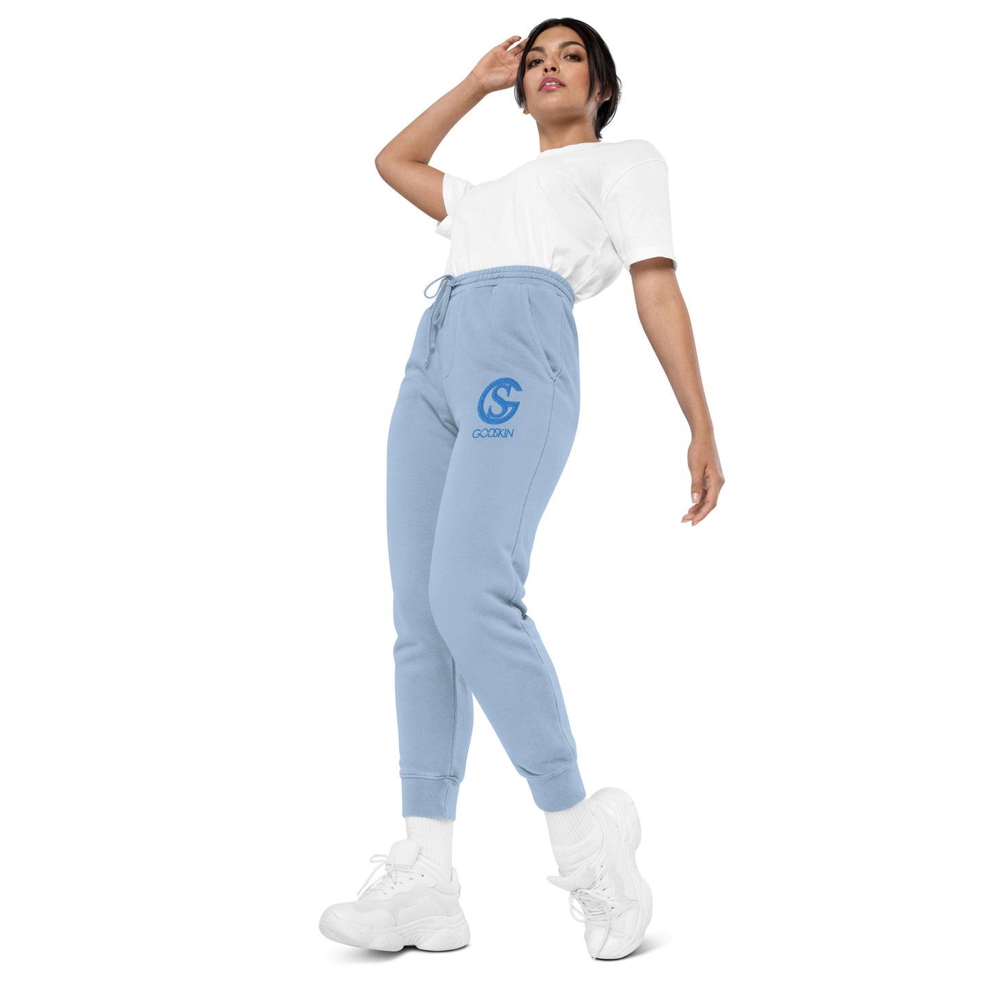 Godskin Embroidered Pigment-Dyed Sweatpants