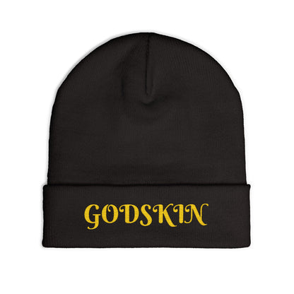Godskin Embroidered Knit Beanie