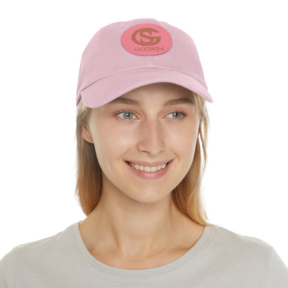 GODSKIN Dad Hat with Leather Patch (Round)
