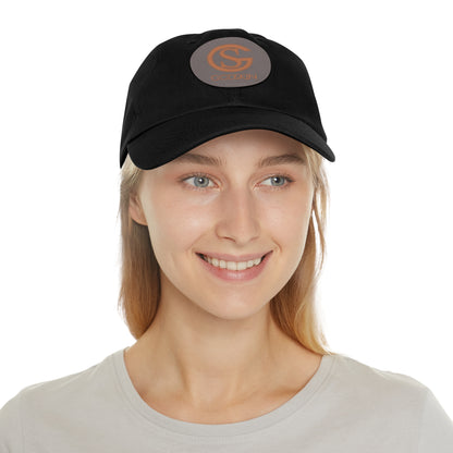 GODSKIN Dad Hat with Leather Patch (Round)