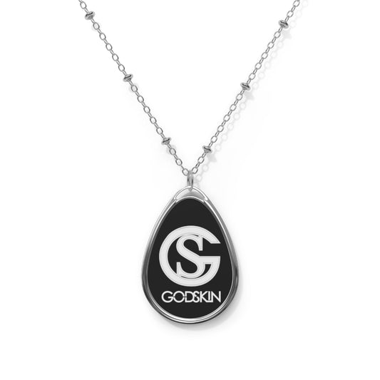GODSKIN White Logo Oval Necklace