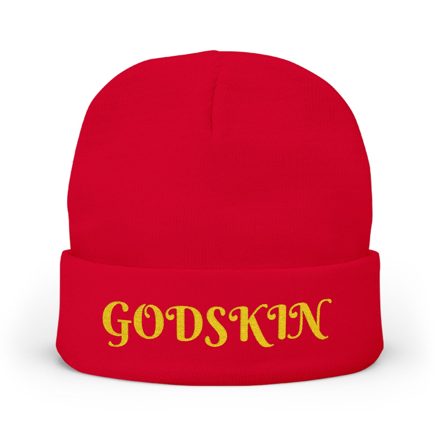 Godskin Embroidered Knit Beanie