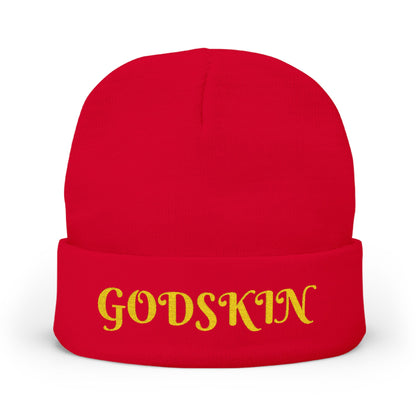 Godskin Embroidered Knit Beanie