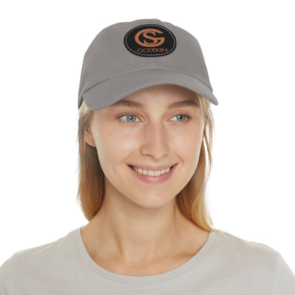 GODSKIN Dad Hat with Leather Patch (Round)