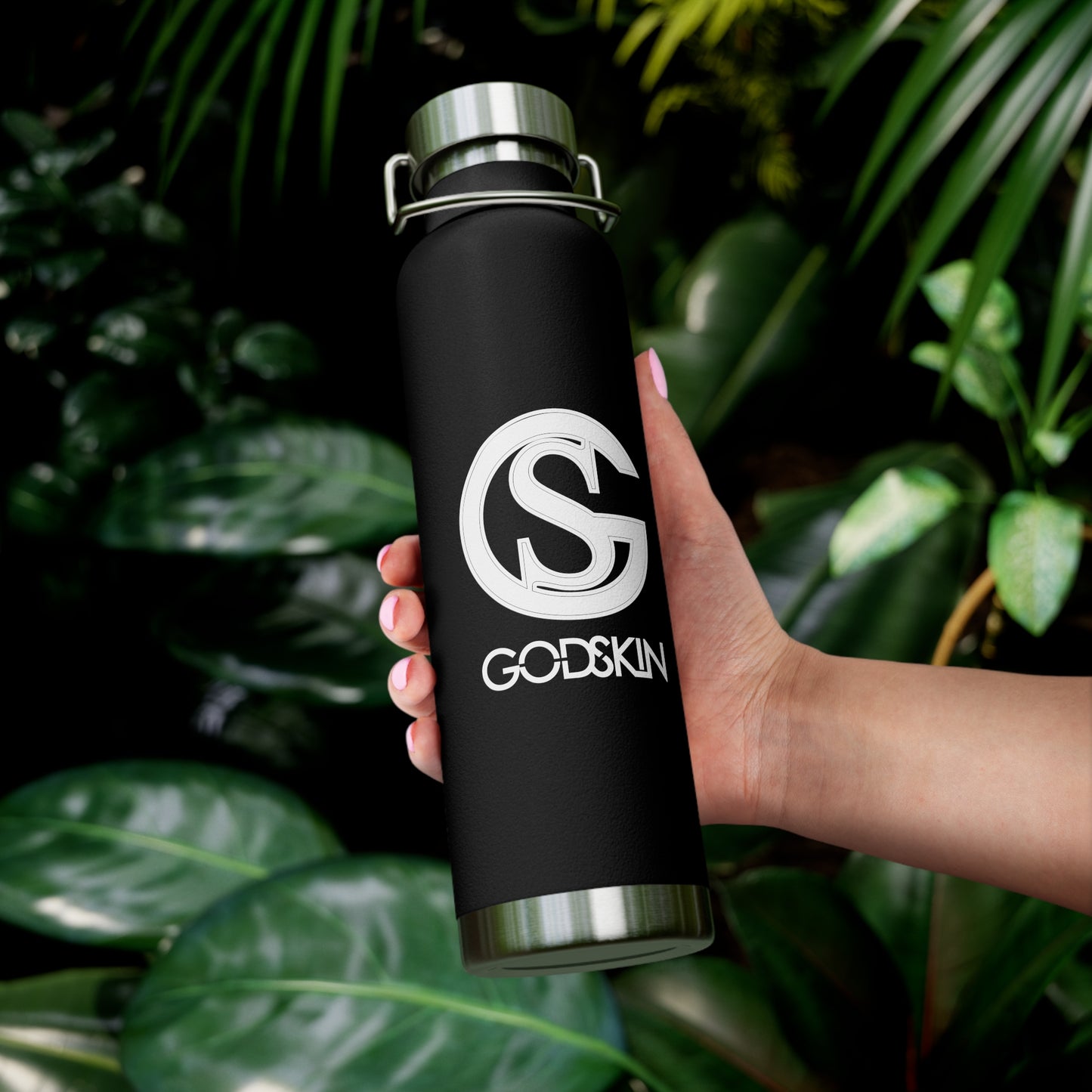 GODSKIN Logo Copper Vacuum Insulated Bottle, 22oz