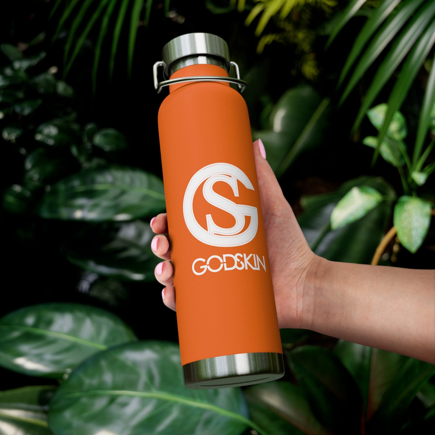 GODSKIN Logo Copper Vacuum Insulated Bottle, 22oz
