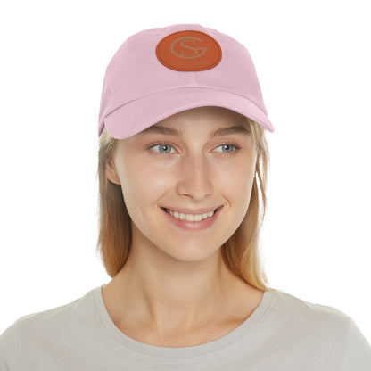GODSKIN Dad Hat with Leather Patch (Round)