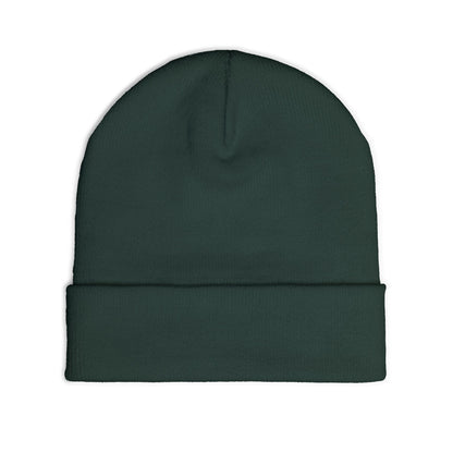 Godskin "Thistory" White Embroidered Knit Beanie
