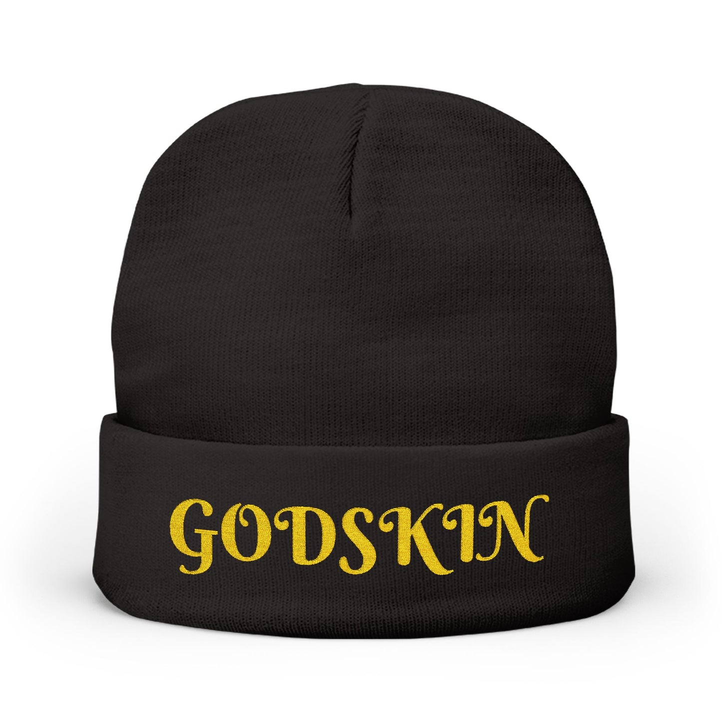 Godskin Embroidered Knit Beanie