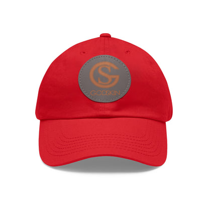GODSKIN Dad Hat with Leather Patch (Round)