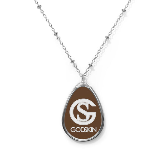 GODSKIN White Logo Oval Necklace