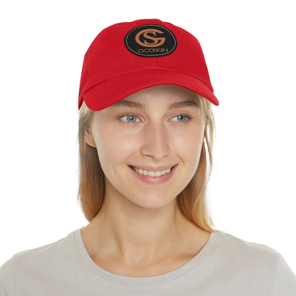 GODSKIN Dad Hat with Leather Patch (Round)