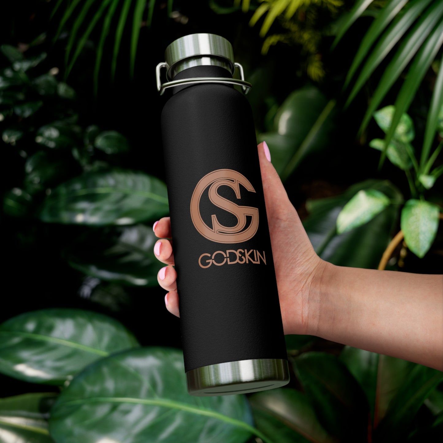 GODSKIN Logo Copper Vacuum Insulated Bottle, 22oz