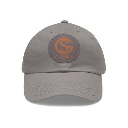 GODSKIN Dad Hat with Leather Patch (Round)