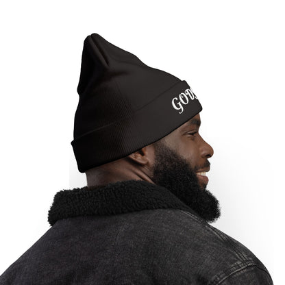 Godskin Embroidered Knit Beanie