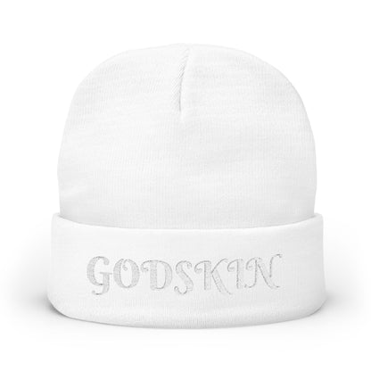 Godskin Embroidered Knit Beanie
