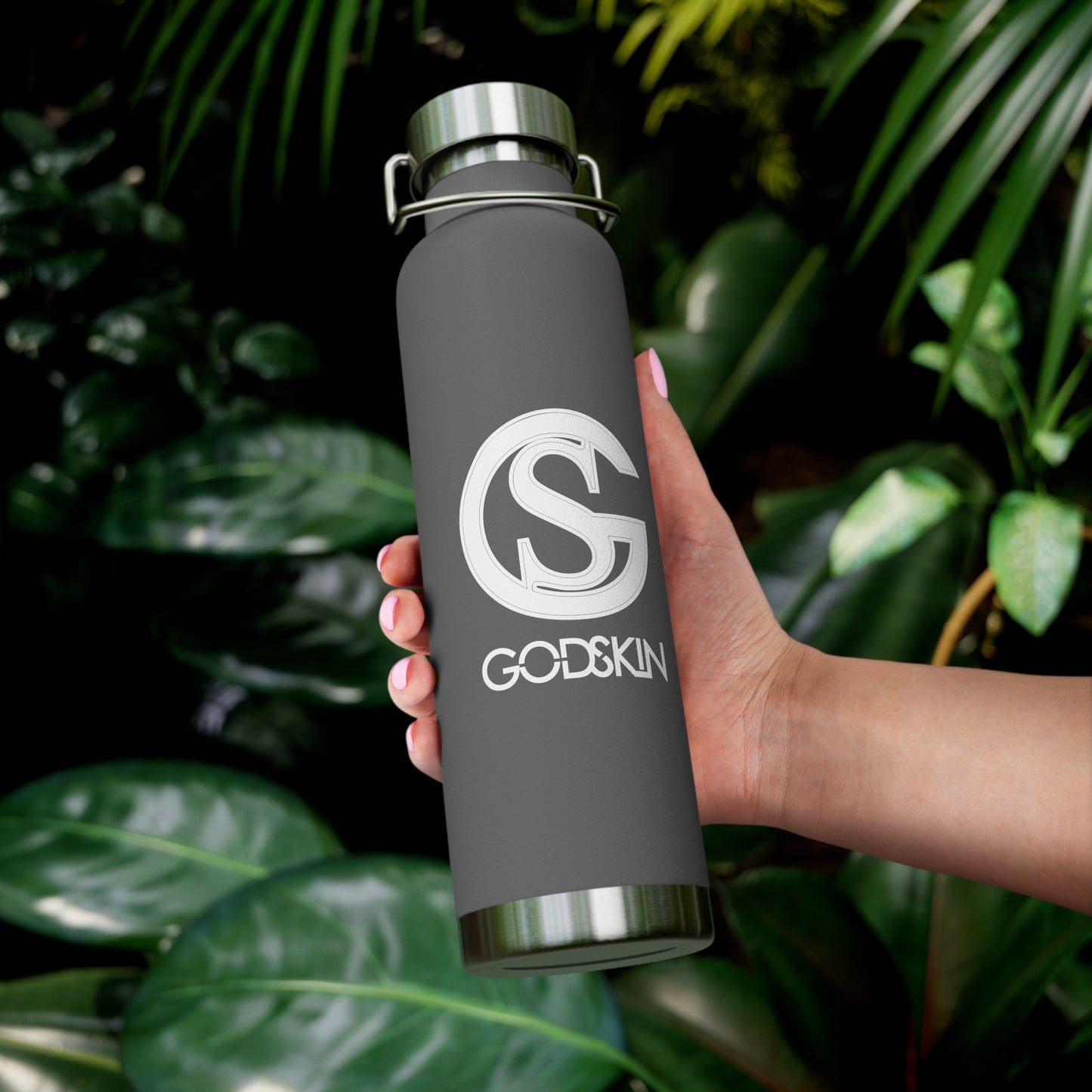 GODSKIN Logo Copper Vacuum Insulated Bottle, 22oz