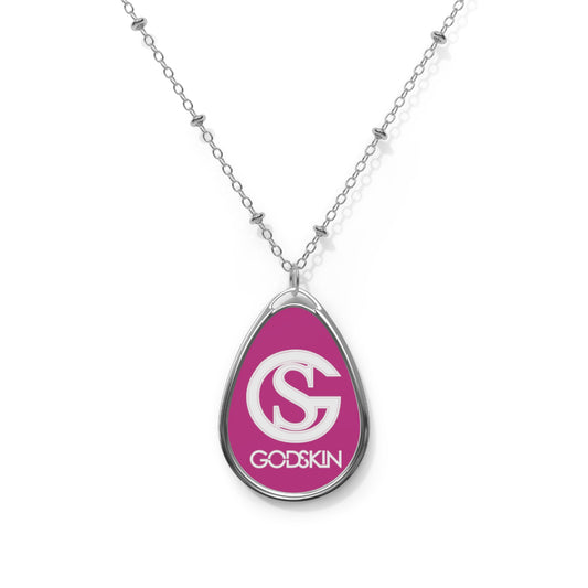 GODSKIN White Logo Oval Necklace
