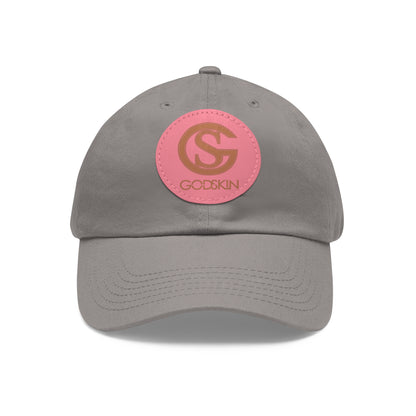 GODSKIN Dad Hat with Leather Patch (Round)
