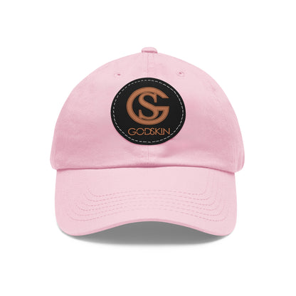 GODSKIN Dad Hat with Leather Patch (Round)
