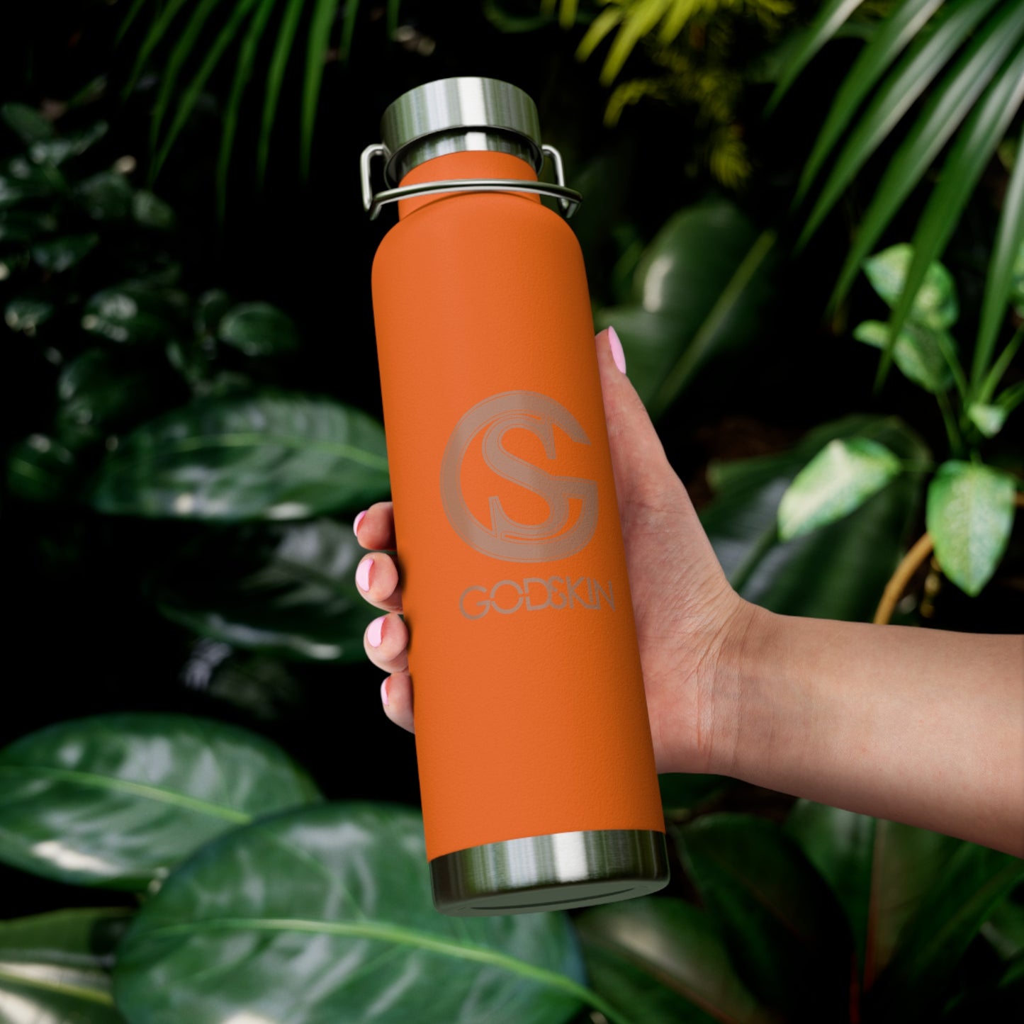 GODSKIN Logo Copper Vacuum Insulated Bottle, 22oz