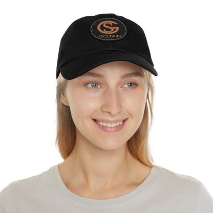 GODSKIN Dad Hat with Leather Patch (Round)