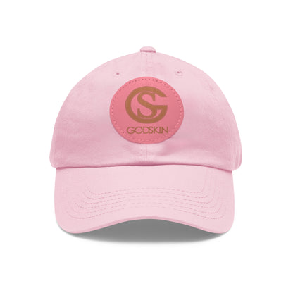GODSKIN Dad Hat with Leather Patch (Round)