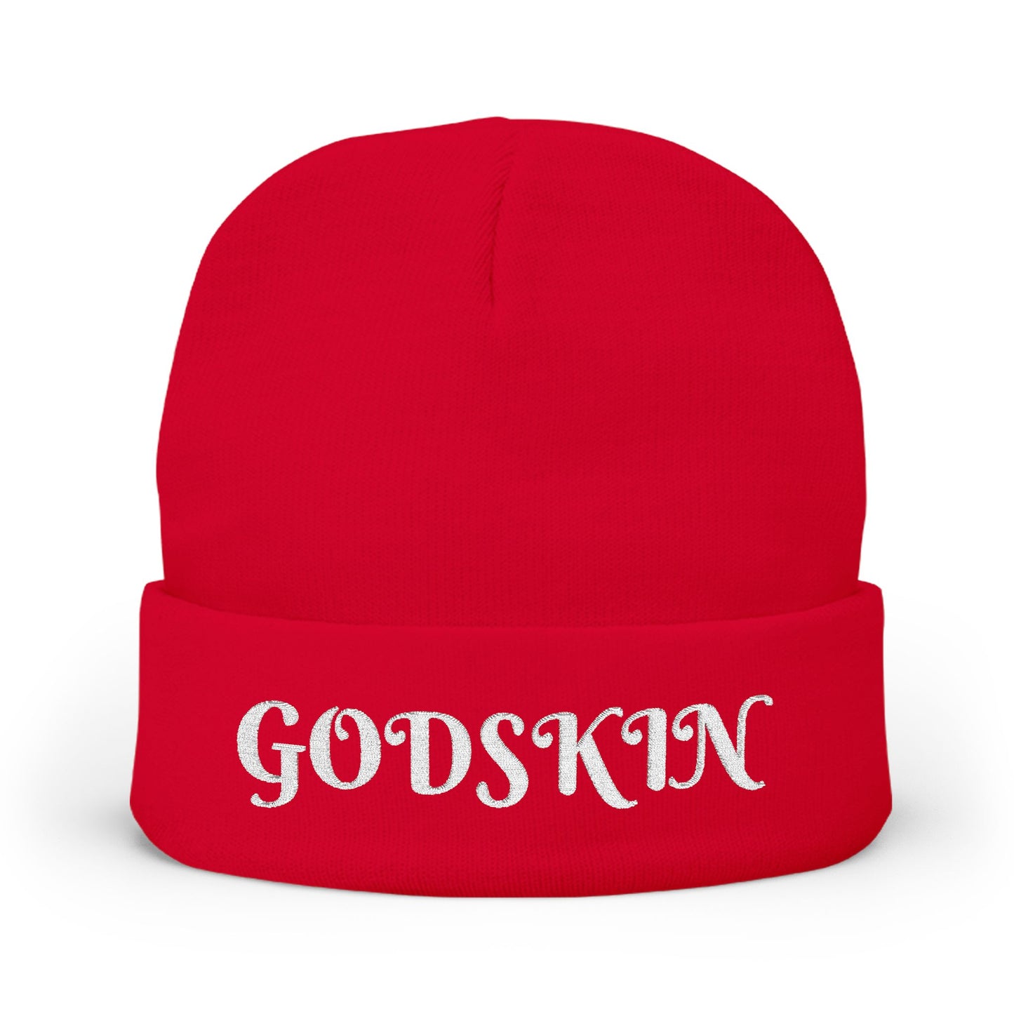 Godskin Embroidered Knit Beanie