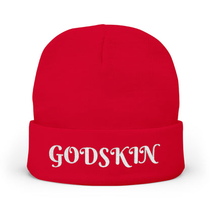 Godskin Embroidered Knit Beanie
