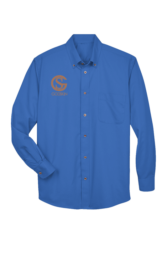 Godskin Embroidered Mens Long-Sleeve Twill Shirt