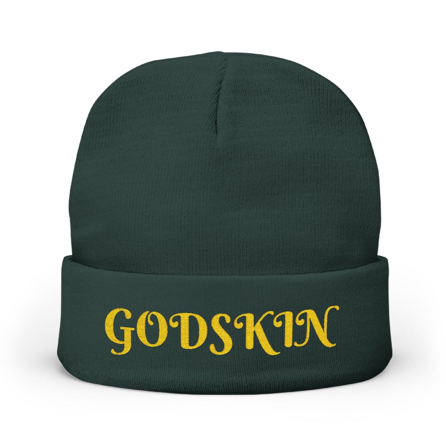 Godskin Embroidered Knit Beanie