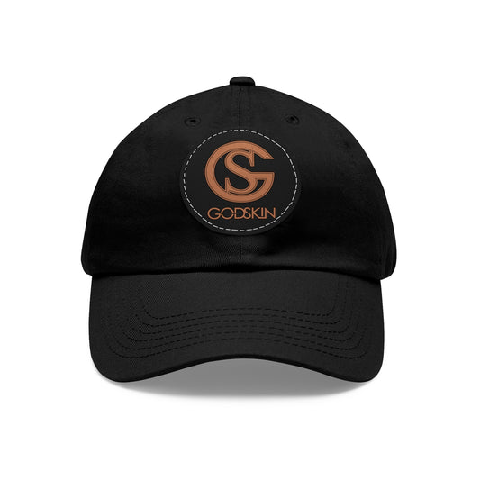GODSKIN Dad Hat with Leather Patch (Round)