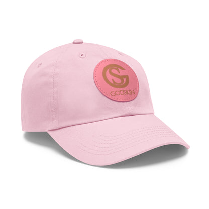 GODSKIN Dad Hat with Leather Patch (Round)