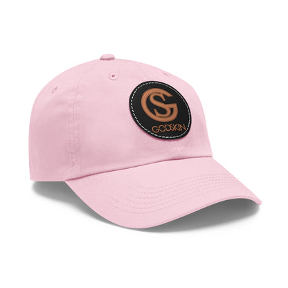 GODSKIN Dad Hat with Leather Patch (Round)