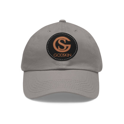 GODSKIN Dad Hat with Leather Patch (Round)